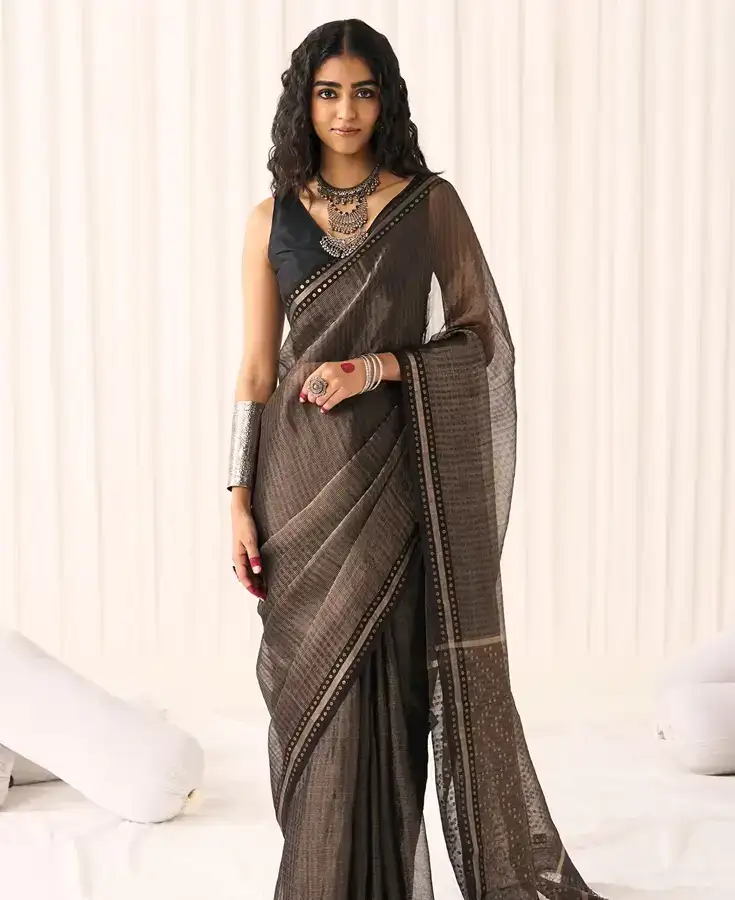 Silk, Banarasi, Printed, Mirrorwork, Salma