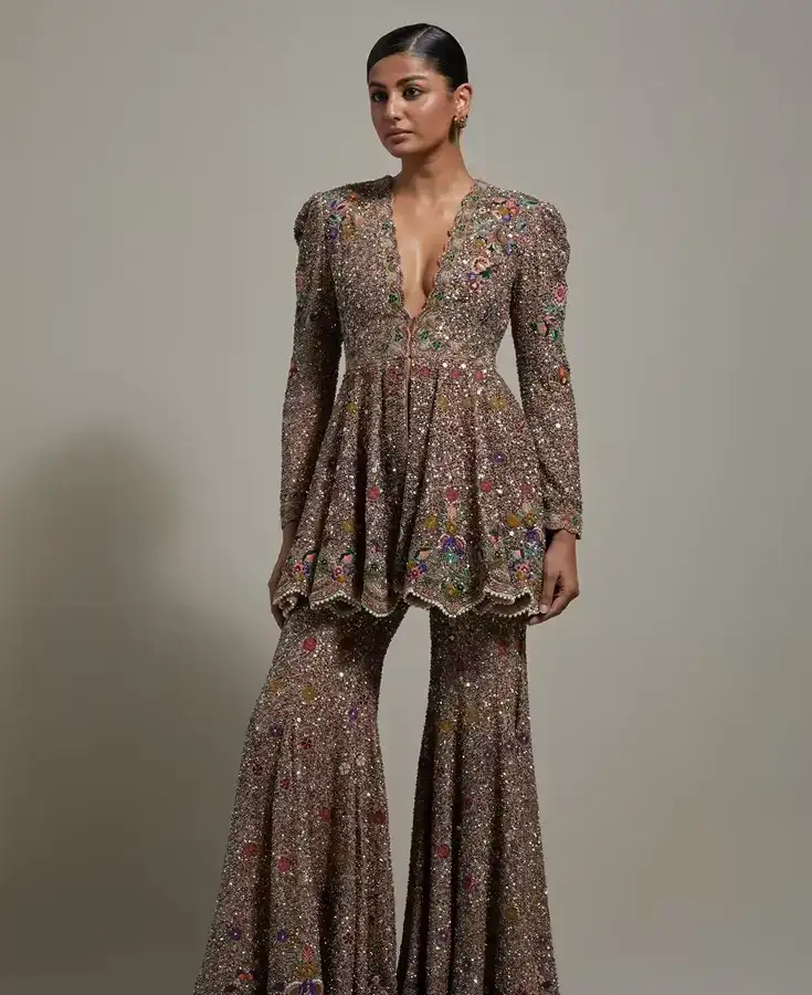 Georgette, Chiffon, Zardozi, Sequins, Crepe