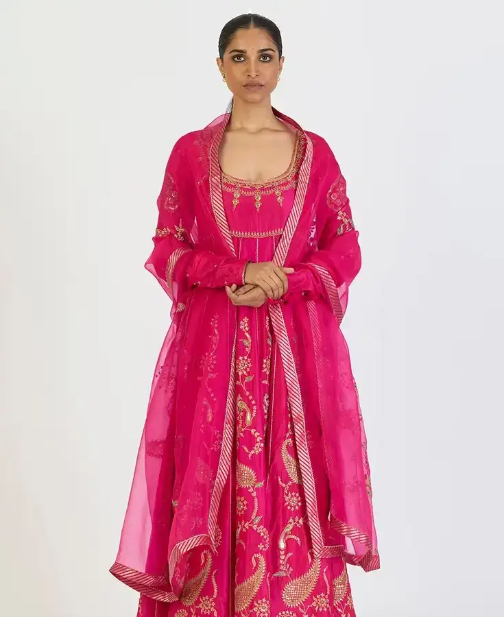 Silk, Chanderi, Embroidery, Sequin