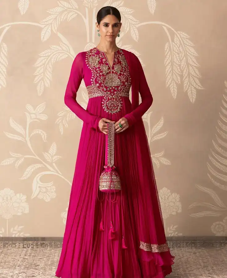 Silk, Chanderi, Embroidery, Sequin