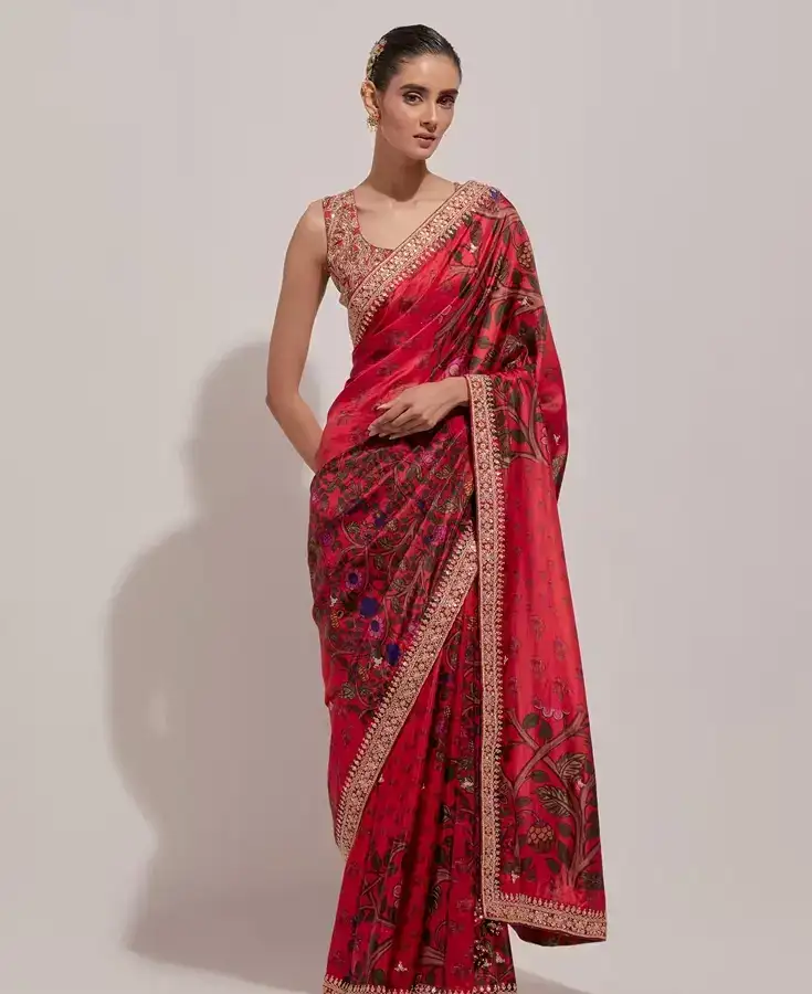 Silk, Banarasi, Printed, Mirrorwork, Salma