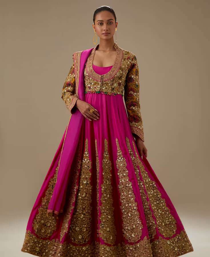 Silk, Chanderi, Embroidery, Sequin