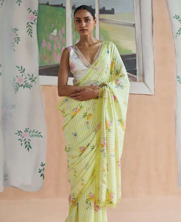 Silk, Banarasi, Printed, Mirrorwork, Salma
