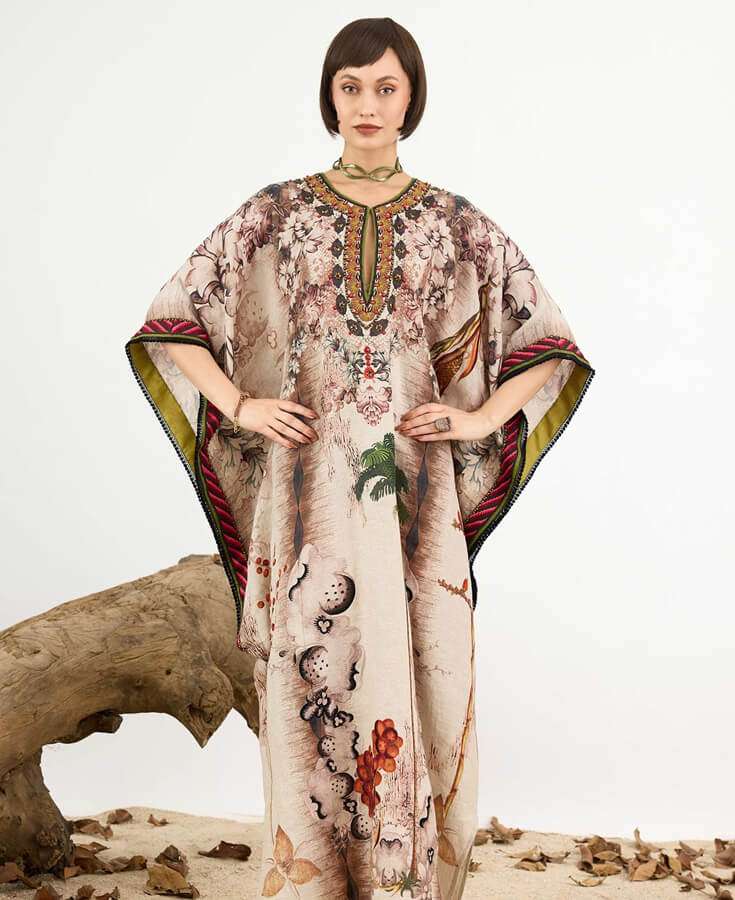 Chanderi, Silk, Pleated, Gota, Embroidery