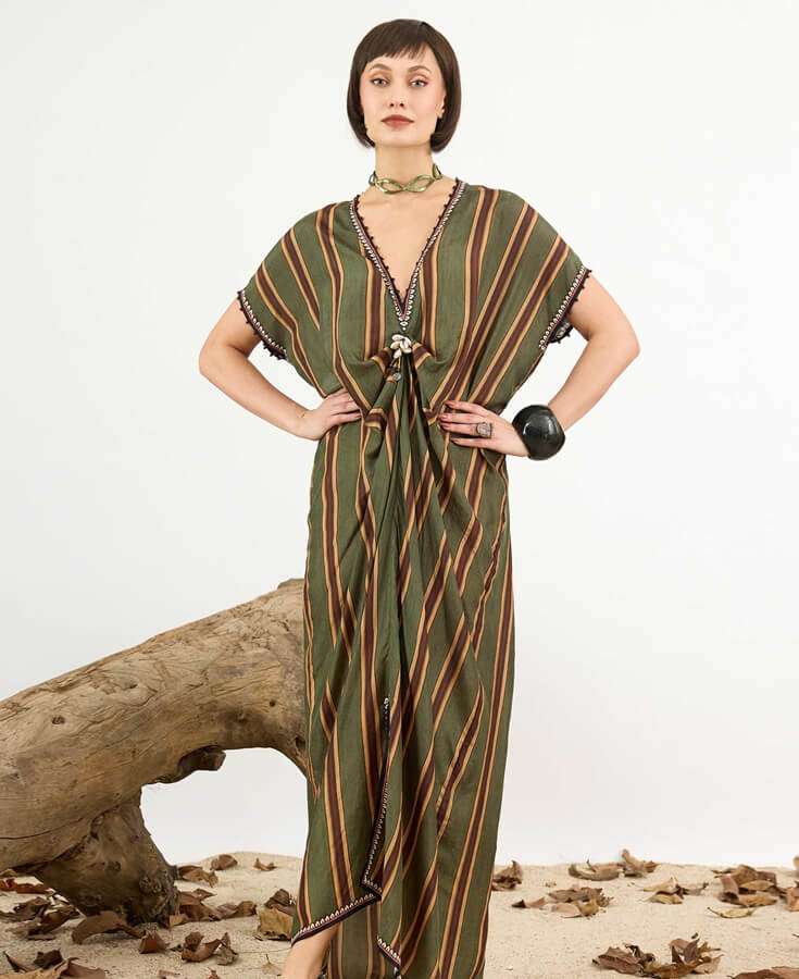 Chanderi, Silk, Pleated, Gota, Embroidery