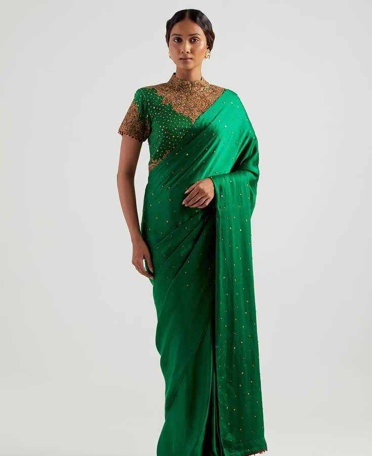 Silk, Banarasi, Printed, Mirrorwork, Salma