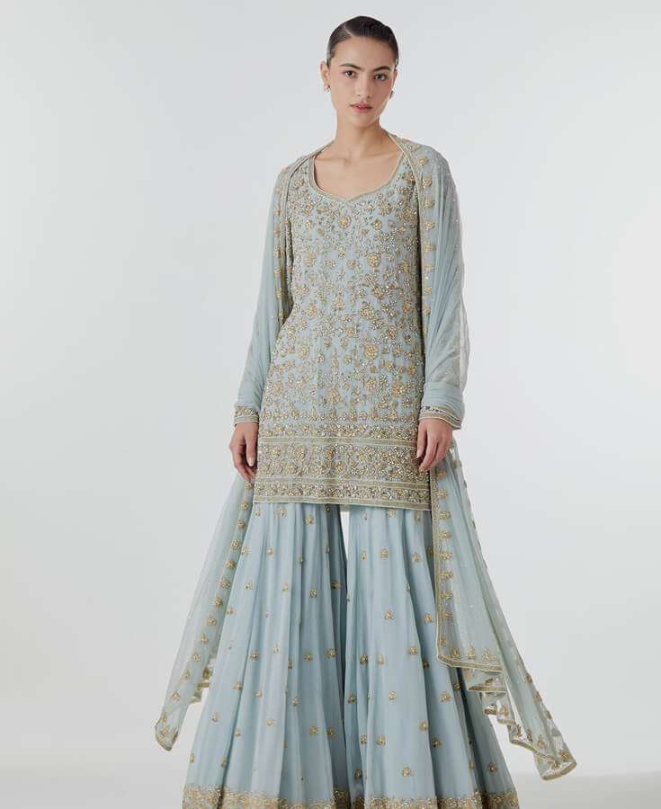Silk, Chanderi, Embroidery, Sequin