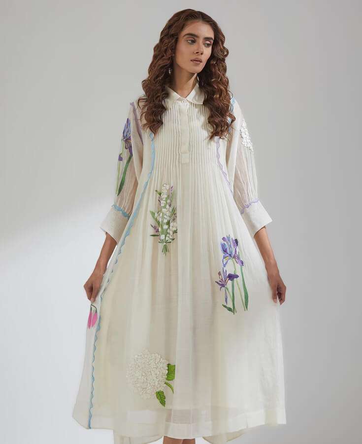 Cotton, Linen, Printed, Embroidery