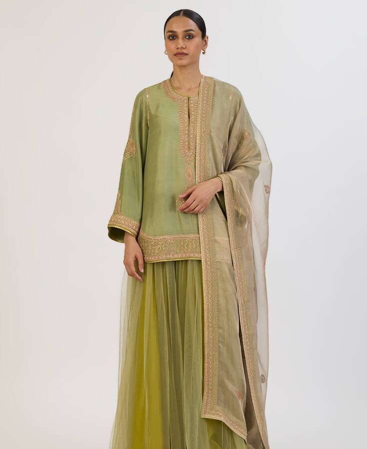 Silk, Chanderi, Embroidery, Sequin