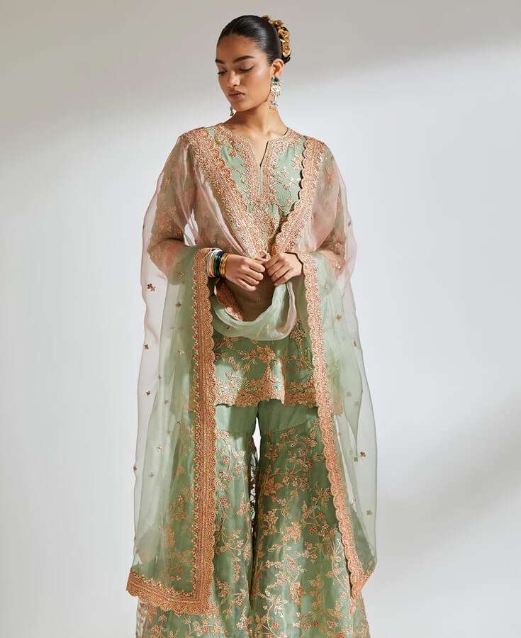 Silk, Chanderi, Embroidery, Sequin