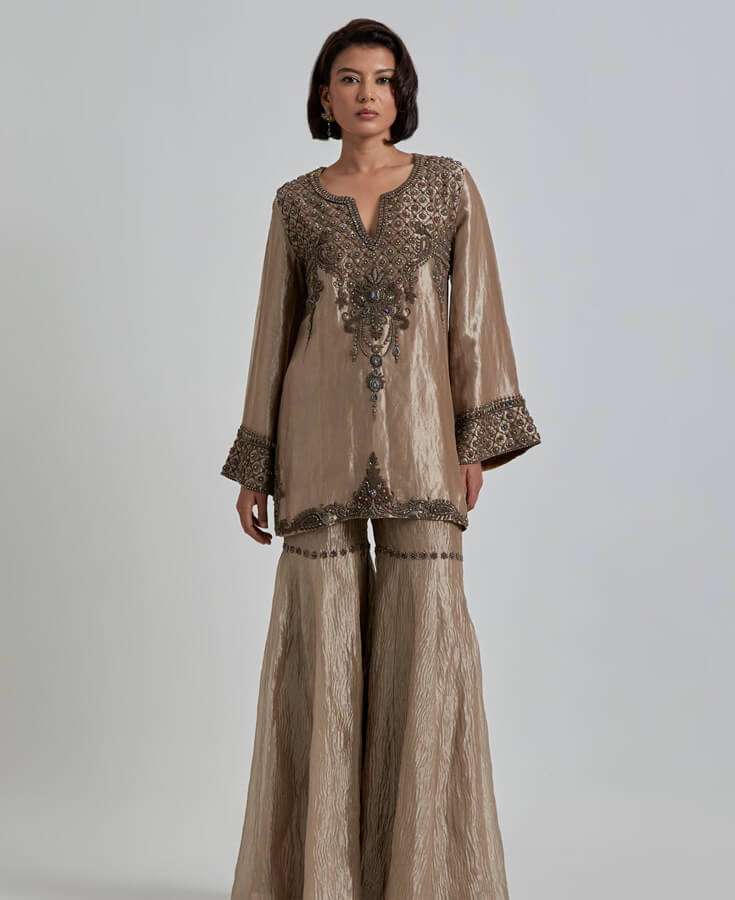 Silk, Chanderi, Embroidery, Sequin
