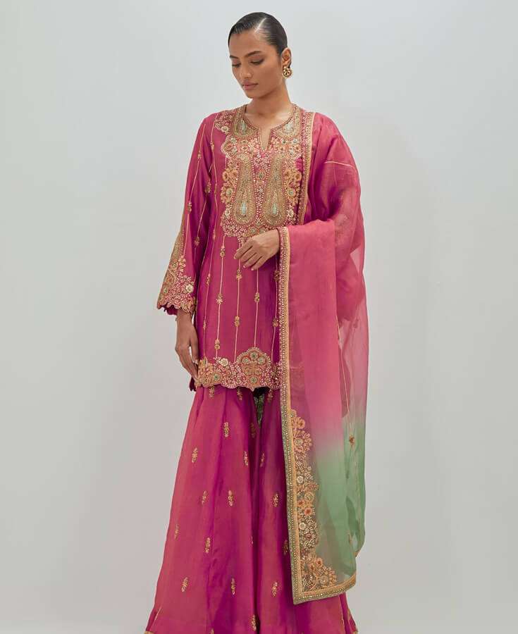 Silk, Chanderi, Embroidery, Sequin