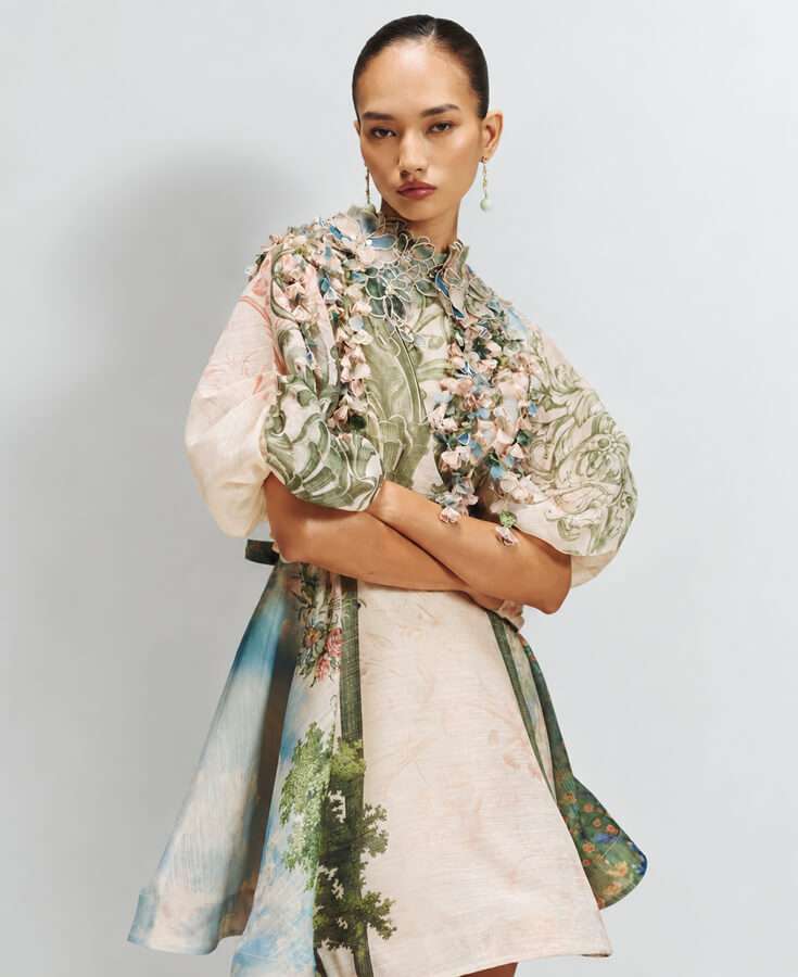Cotton, Linen, Printed, Embroidery