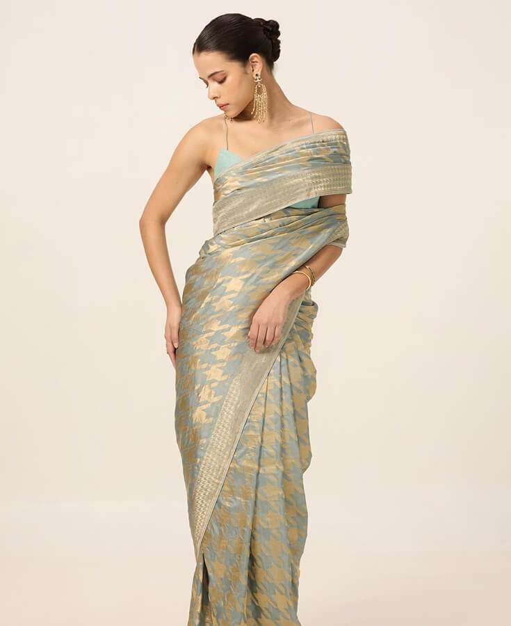 Silk, Banarasi, Printed, Mirrorwork, Salma