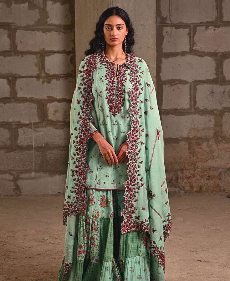 Silk, Chanderi, Embroidery, Sequin