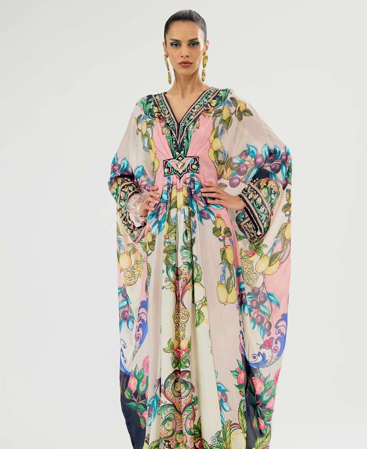 Chanderi, Silk, Pleated, Gota, Embroidery