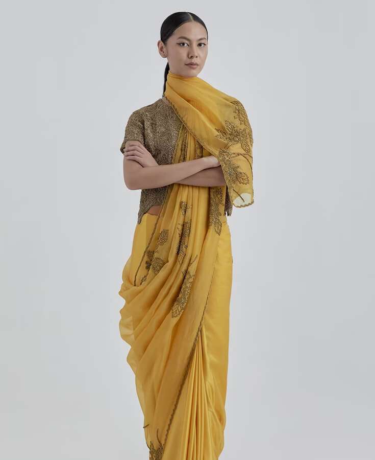 Silk, Banarasi, Printed, Mirrorwork, Salma