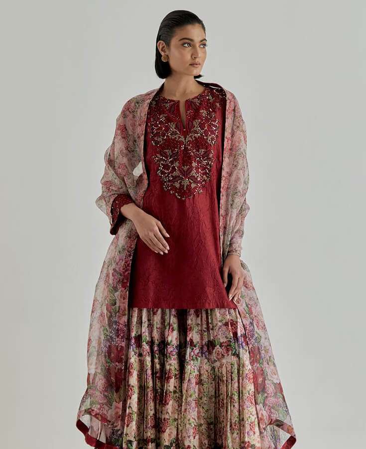 Silk, Chanderi, Embroidery, Sequin
