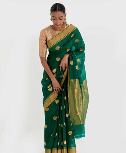 Silk, Banarasi, Printed, Mirrorwork, Salma