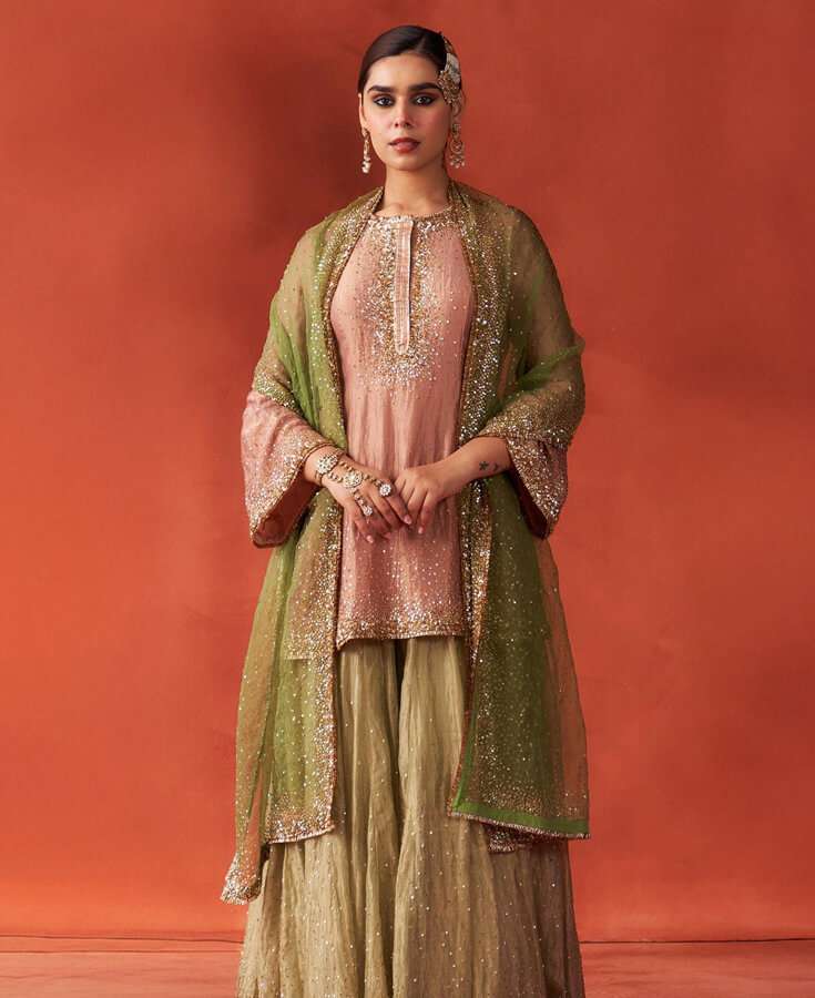 Georgette, Chiffon, Zardozi, Sequins, Crepe