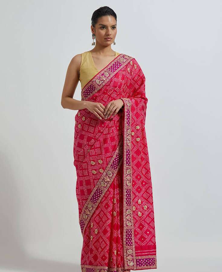Silk, Banarasi, Printed, Mirrorwork, Salma