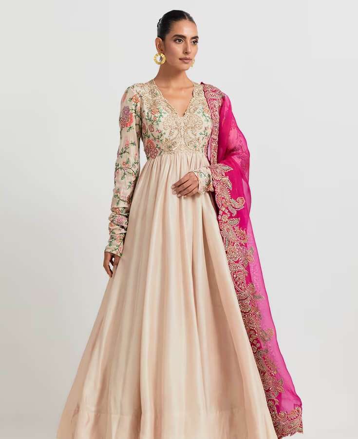 Silk, Chanderi, Embroidery, Sequin