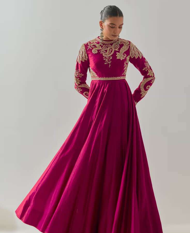 Silk, Chanderi, Embroidery, Sequin