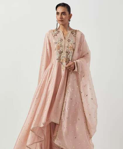 Silk, Chanderi, Embroidery, Sequin