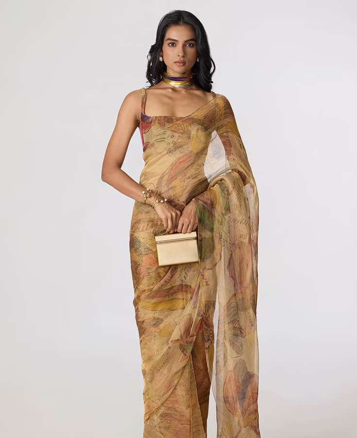 Silk, Banarasi, Printed, Mirrorwork, Salma