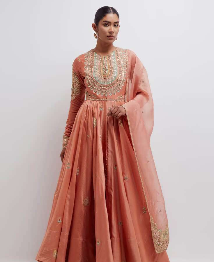 Silk, Chanderi, Embroidery, Sequin