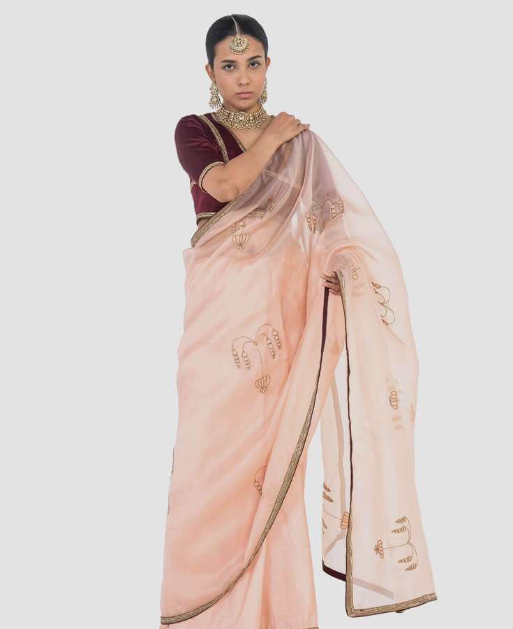 Silk, Banarasi, Printed, Mirrorwork, Salma