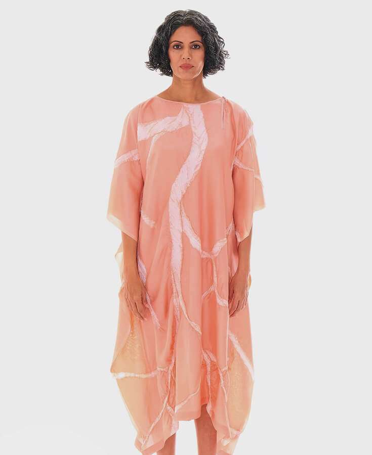 Chanderi, Silk, Pleated, Gota, Embroidery