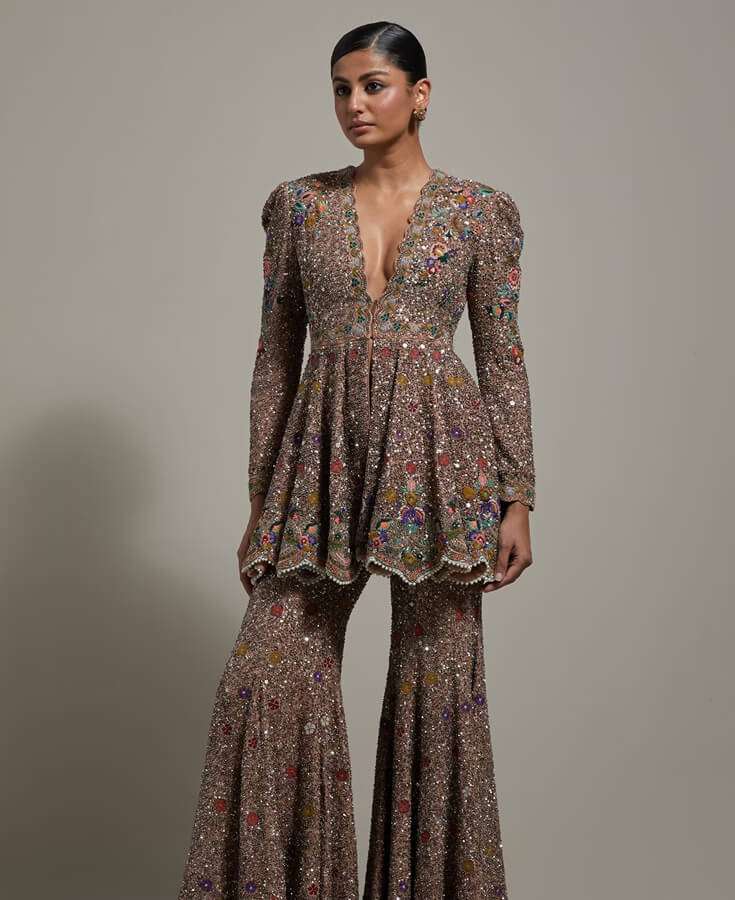Georgette, Chiffon, Zardozi, Sequins, Crepe