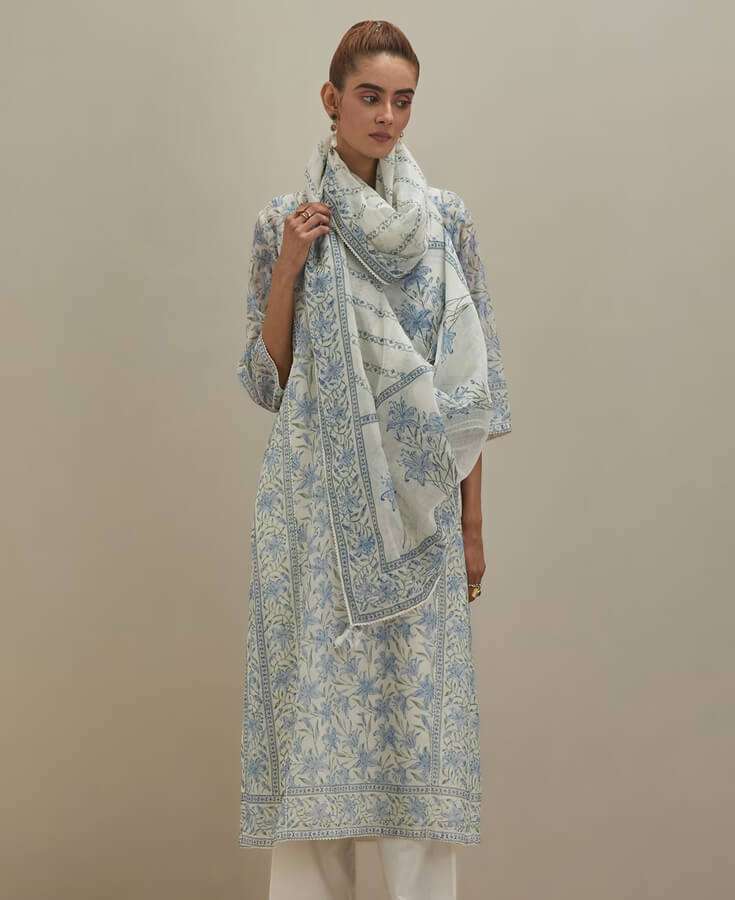 Cotton, Chanderi, Handwoven, Block Printed
