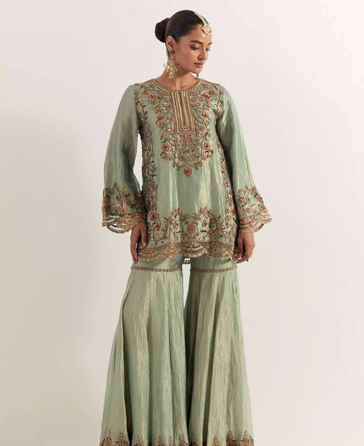 Georgette, Chiffon, Zardozi, Sequins, Crepe