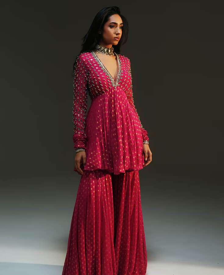 Georgette, Chiffon, Zardozi, Sequins, Crepe