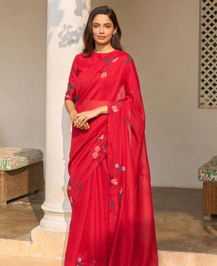 Silk, Banarasi, Printed, Mirrorwork, Salma